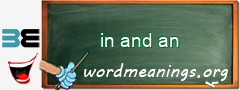 WordMeaning blackboard for in and an